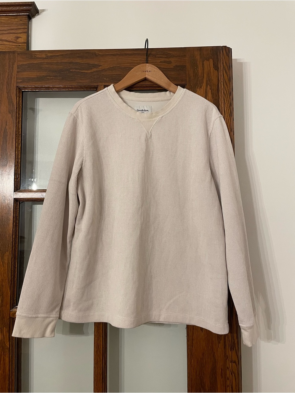 Goodfellow & Co Crewneck Waffle Sweater in Light Beige